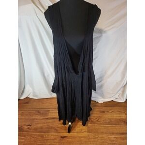 Lauren Vidal Vintage Collection Black Crinkle Lagenlook Dress